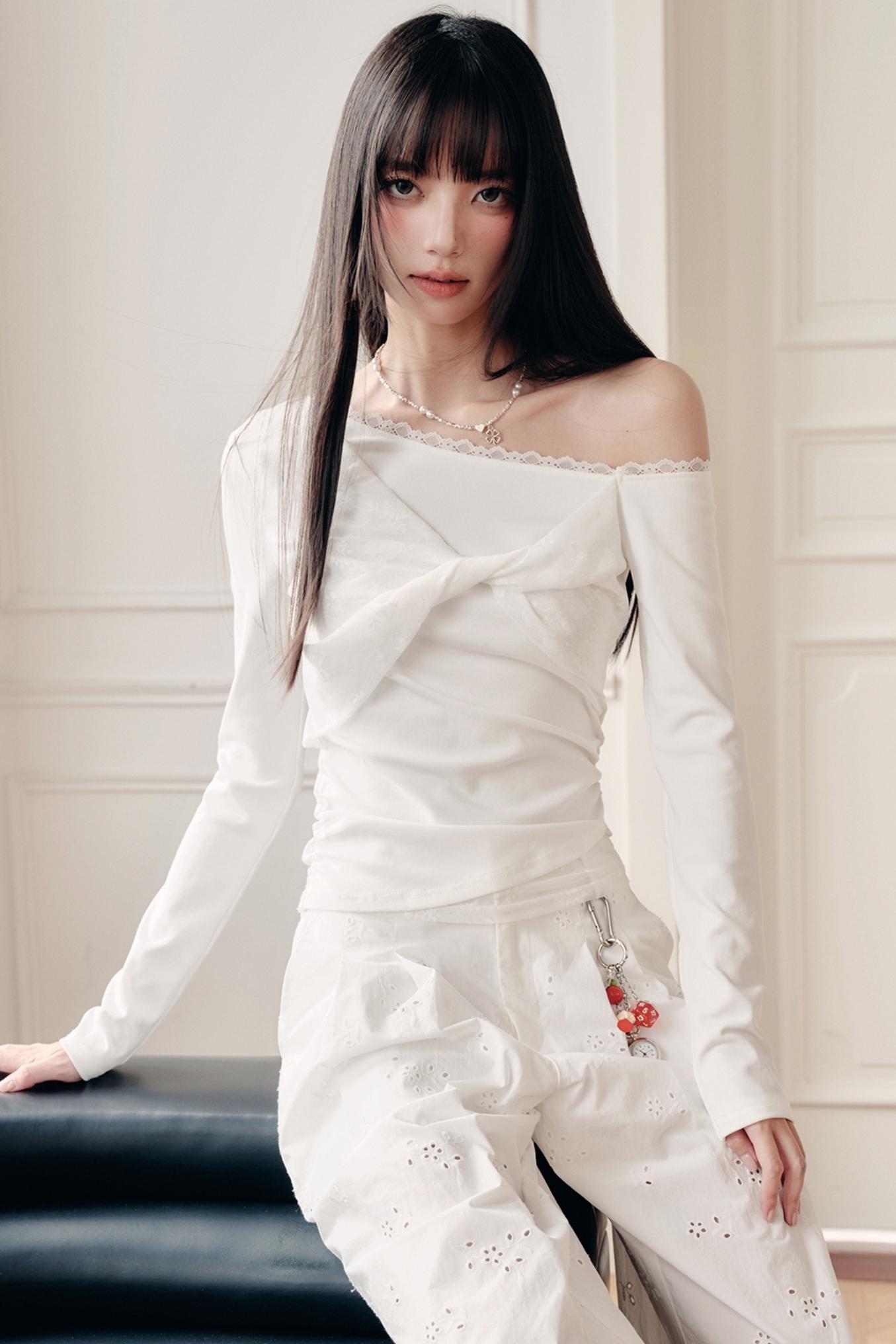 White Lace Made Shirt