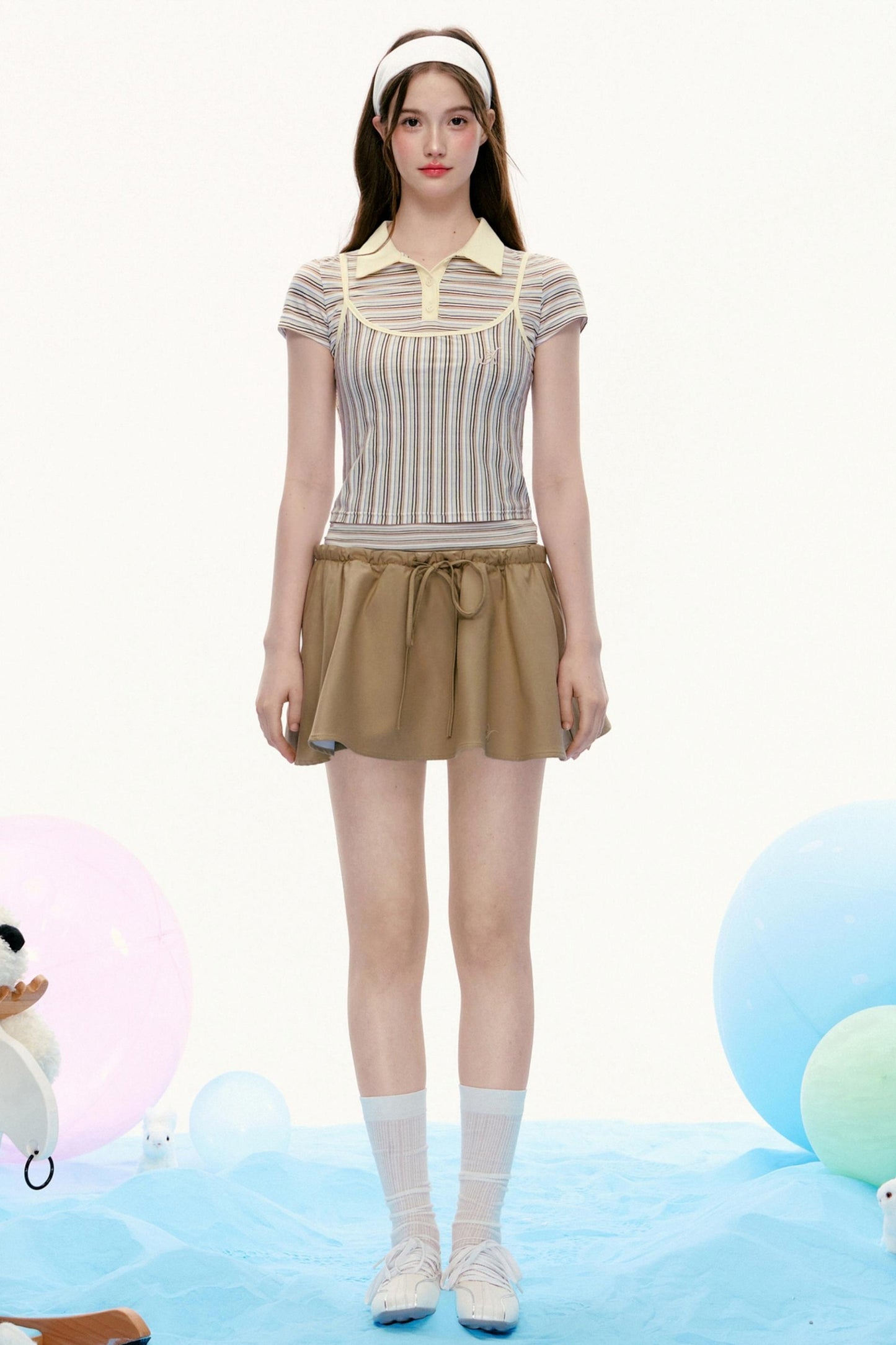 Vintage Embroidered Cropped Skirt