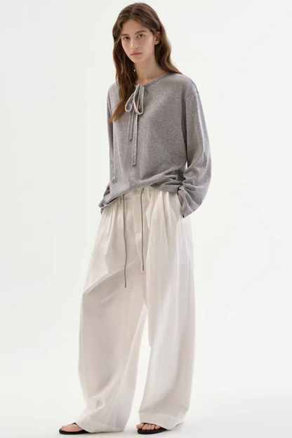 Color-Blocked Tie-Up Top