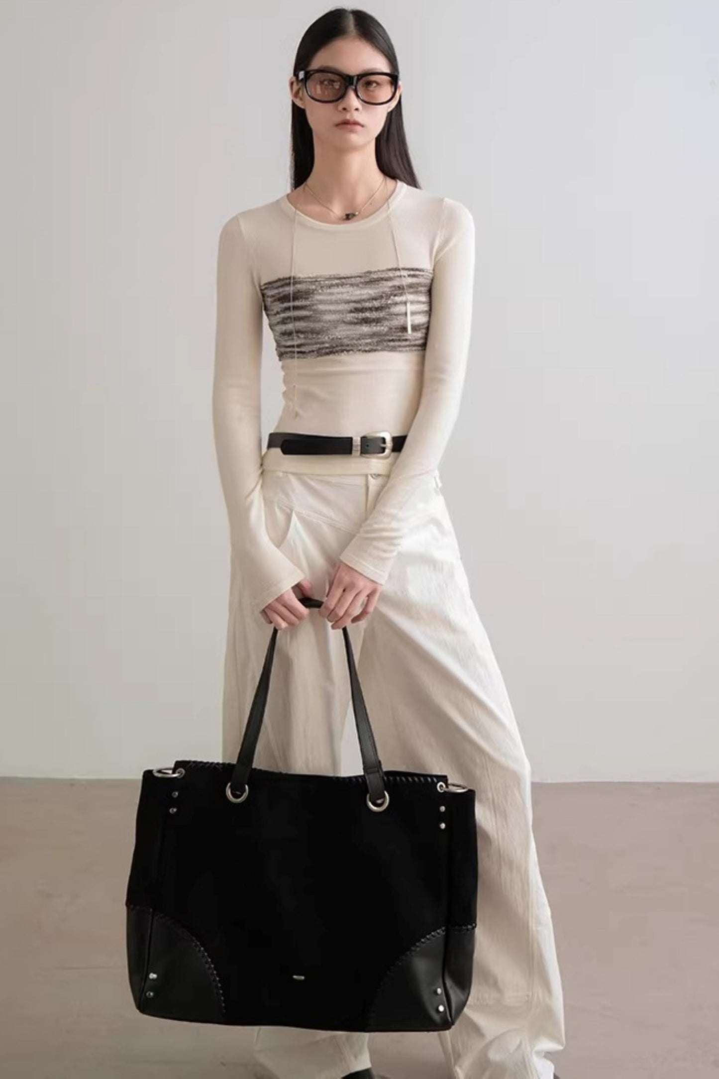 Textured Shadow Wool Sweater