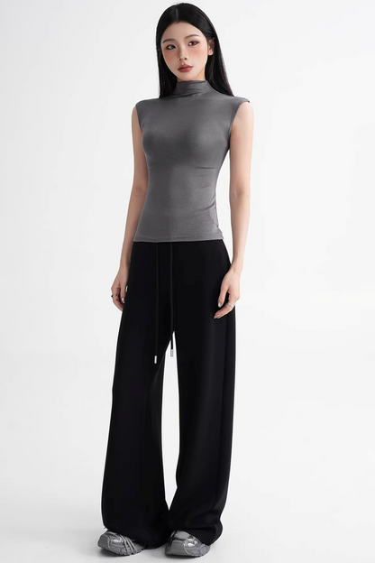 Modal Knit High-Waisted Pants
