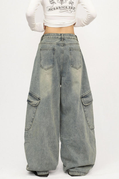 American Vintage Multi-Pocket Cargo Jeans