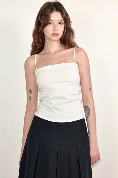 Pleated Cotton Camisole