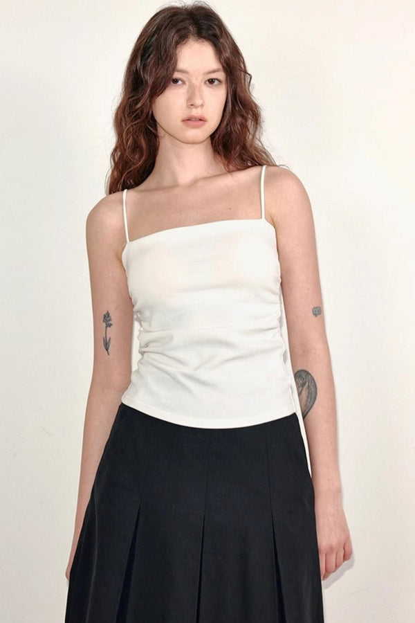 Pleated Cotton Camisole