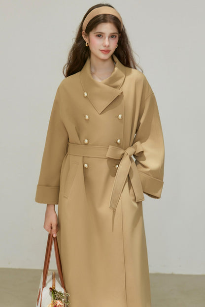 Autumn Double-Breasted Long Coat