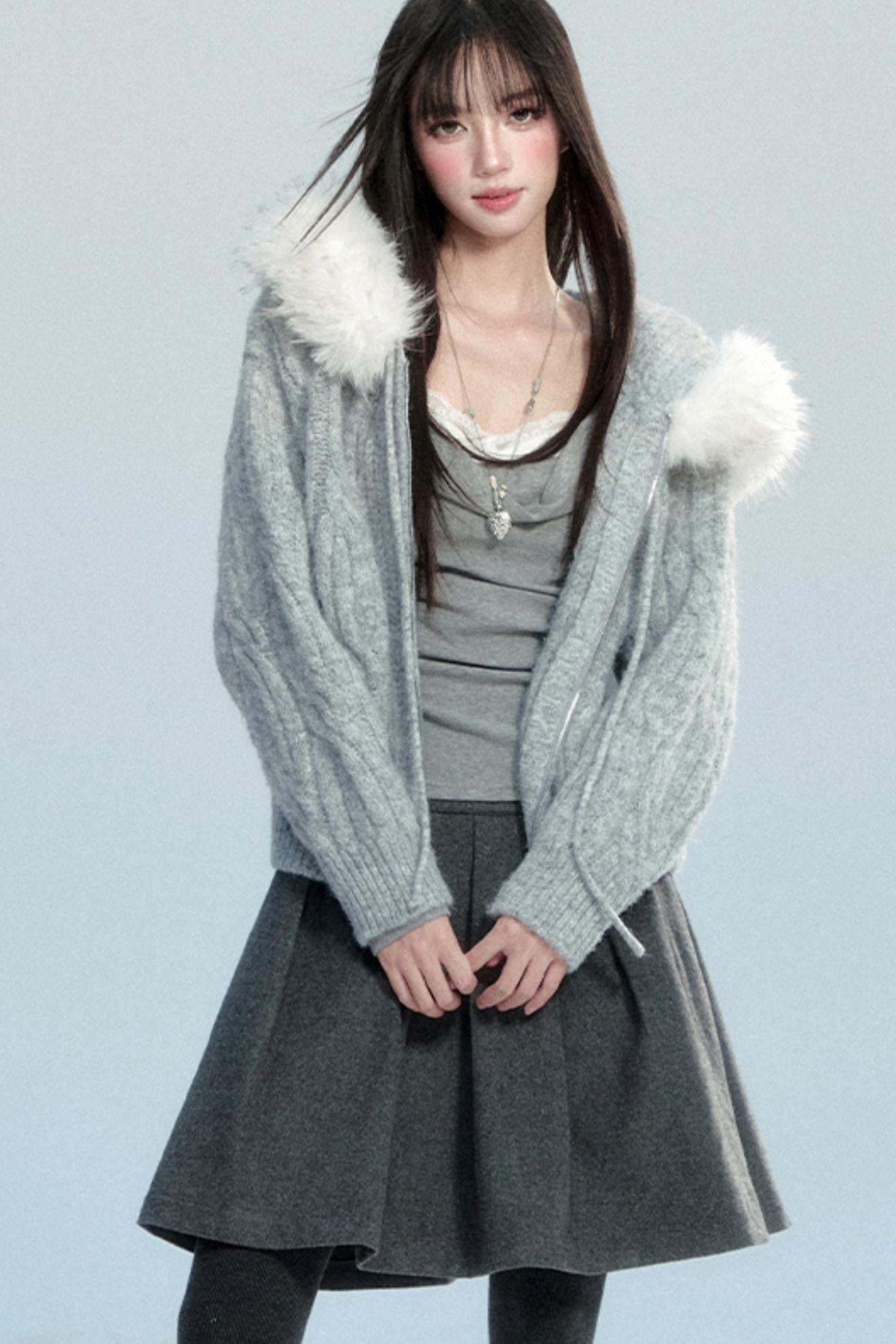 Alpaca Fur Blend Coat