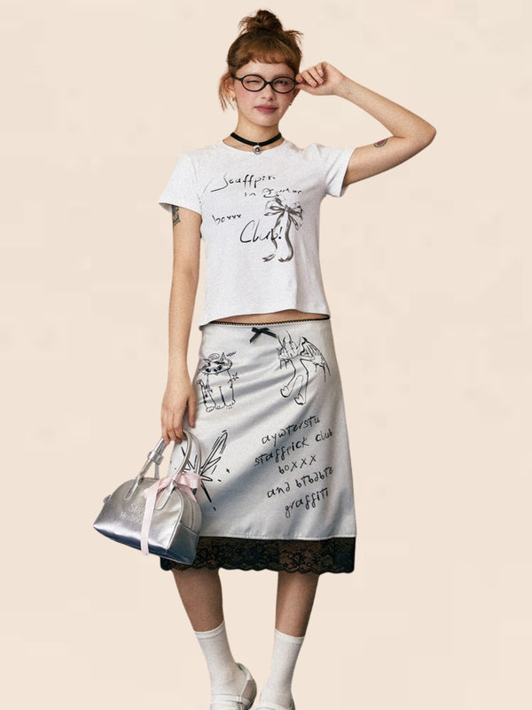 Slim Fit Cropped T-Shirt Set