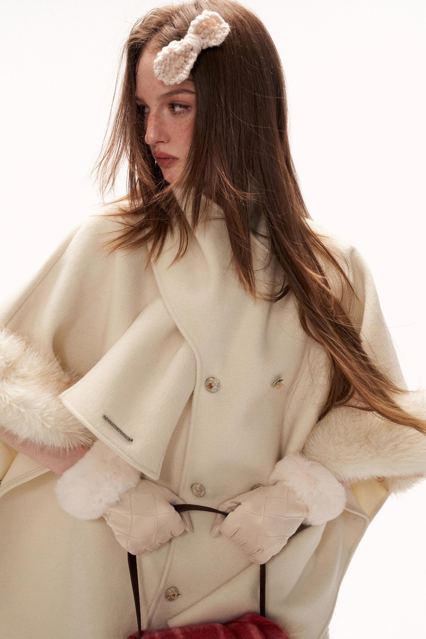 Scarf Fur Cape Coat