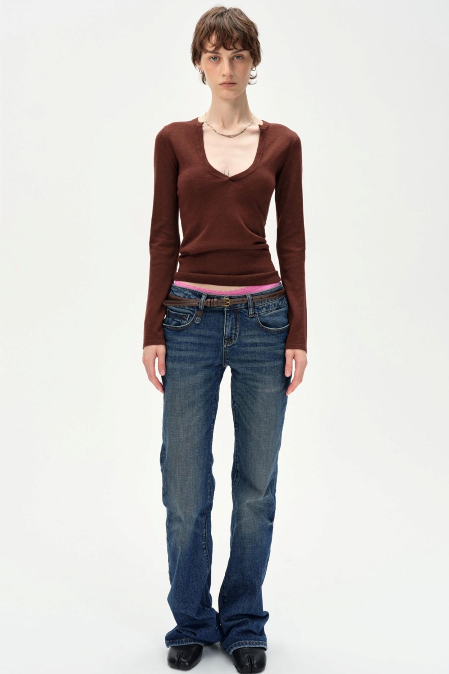 Glass Neck Knitted Base Top