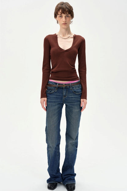 Glass Neck Knitted Base Top