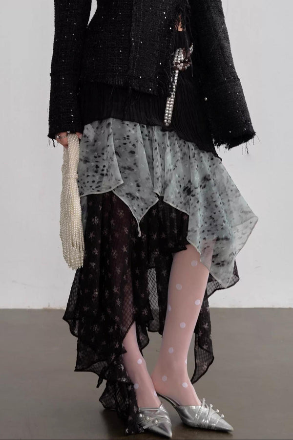 Exotic Leopard Chiffon Skirt