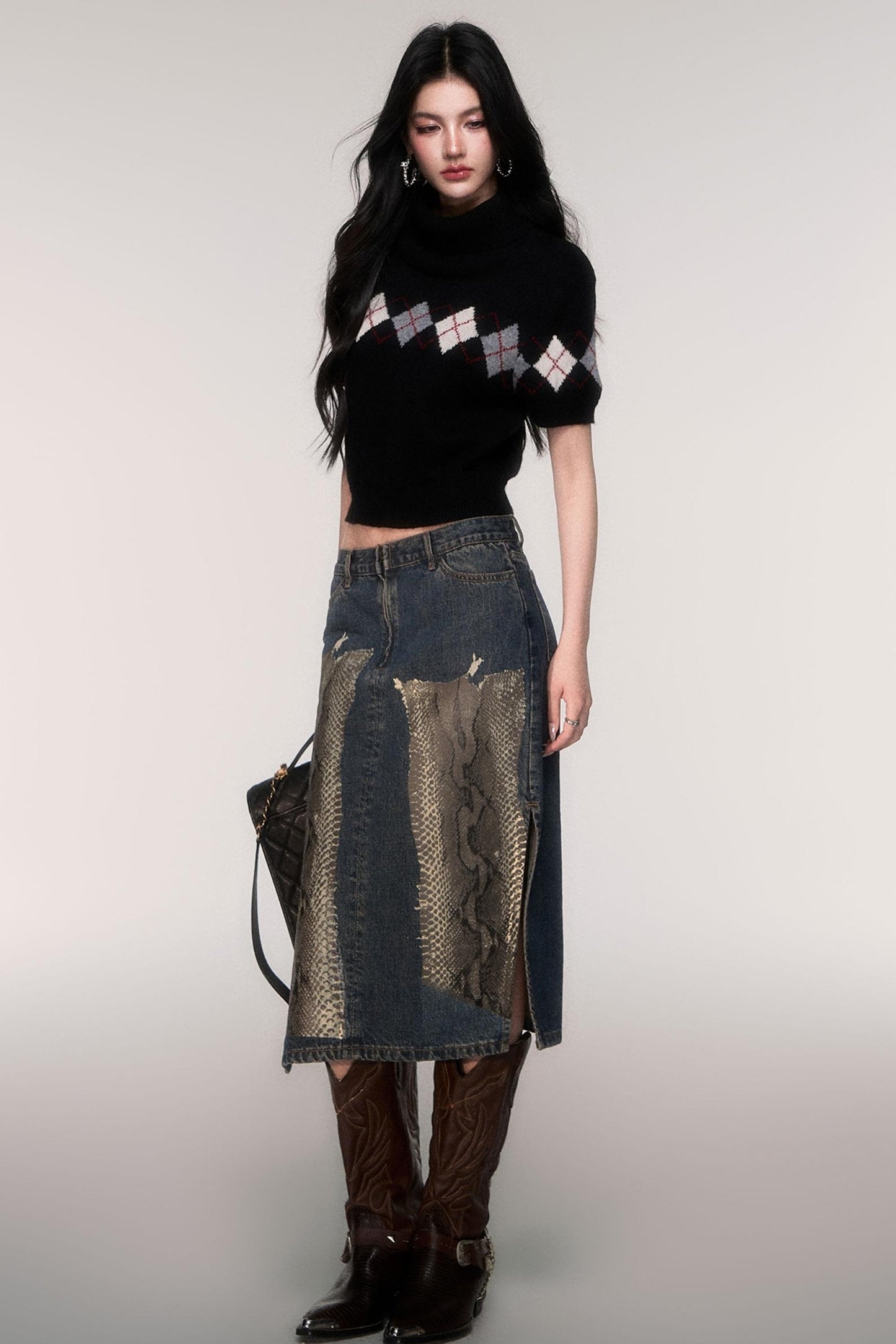 Trendy High Neck Short Sleeve Top