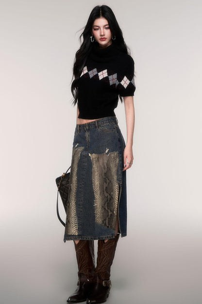 Trendy High Neck Short Sleeve Top