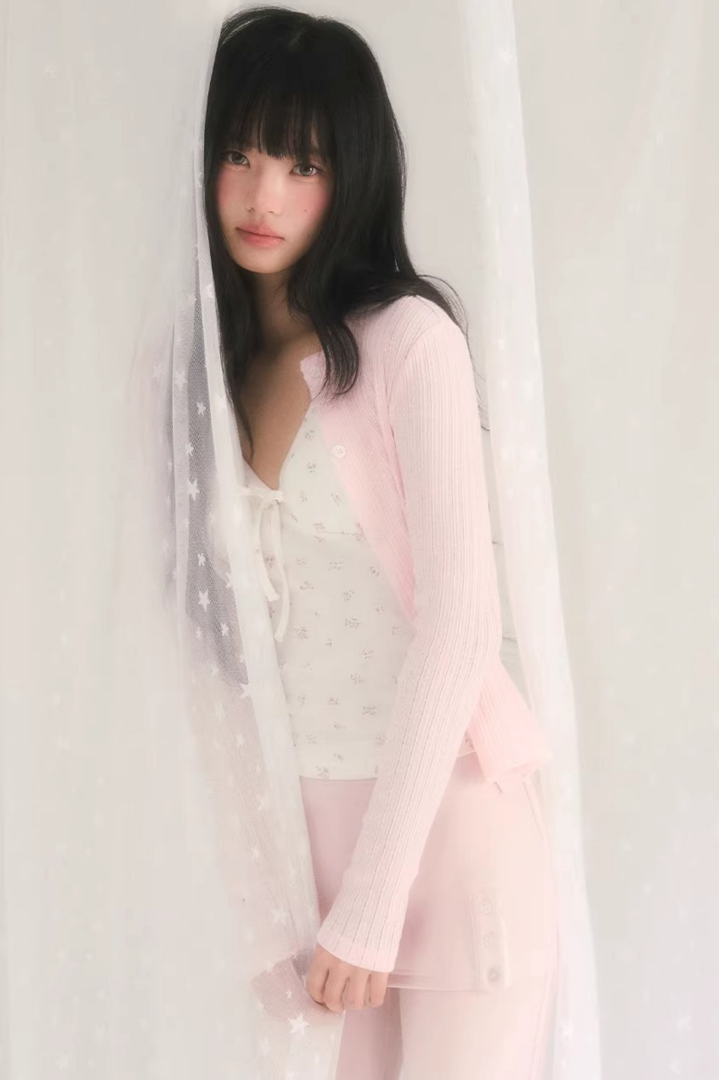 Cut Out Jacquard Knit Matching Set