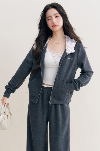 Rose Hooded Jacket & Pants Set-Up