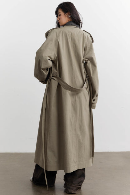 Urban Minimalist Long Trench Coat