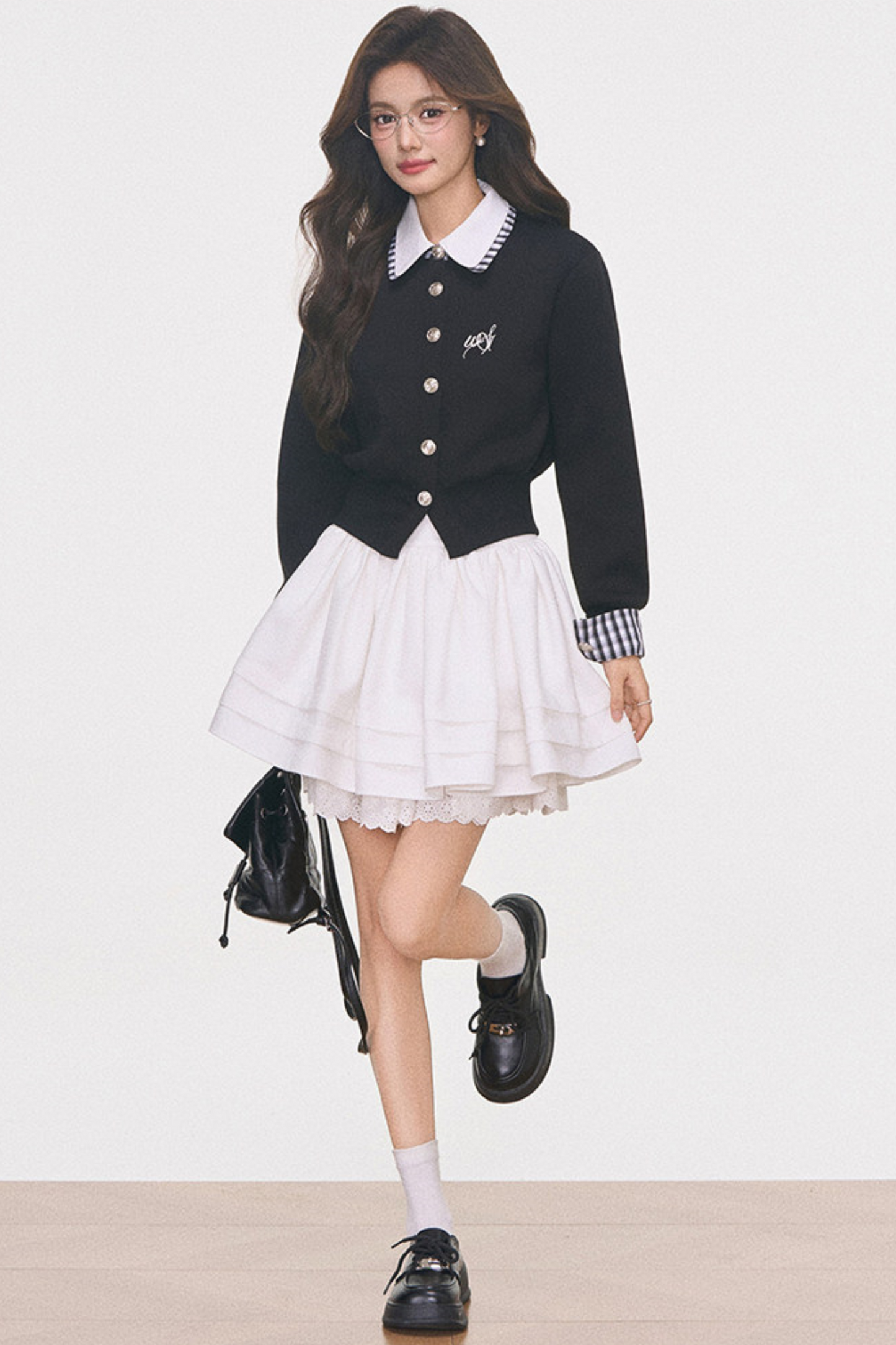 Knitted Cardigan Jacket and Skirt Set-Up