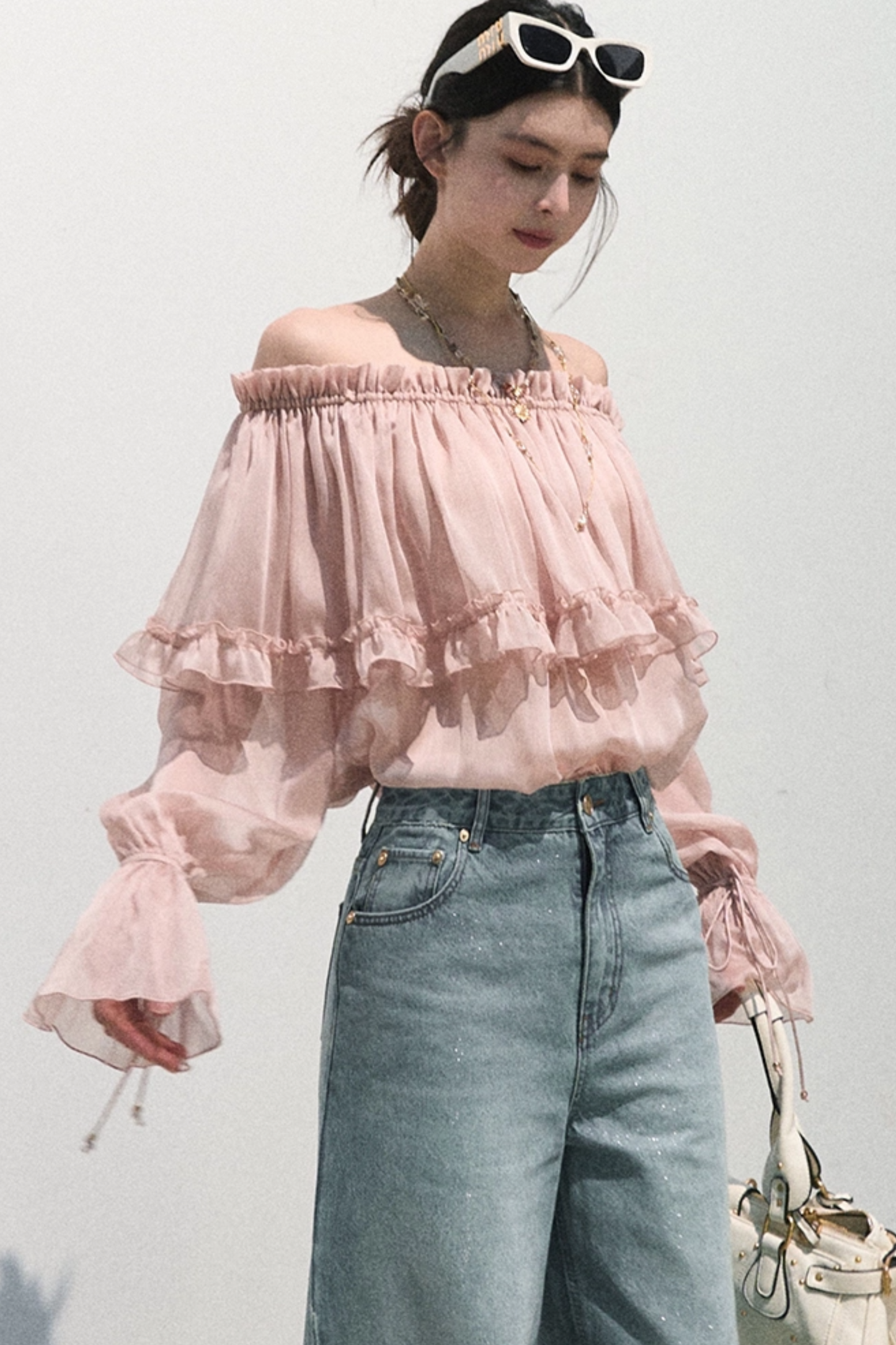 Romantic Ruffled Chiffon Blouse