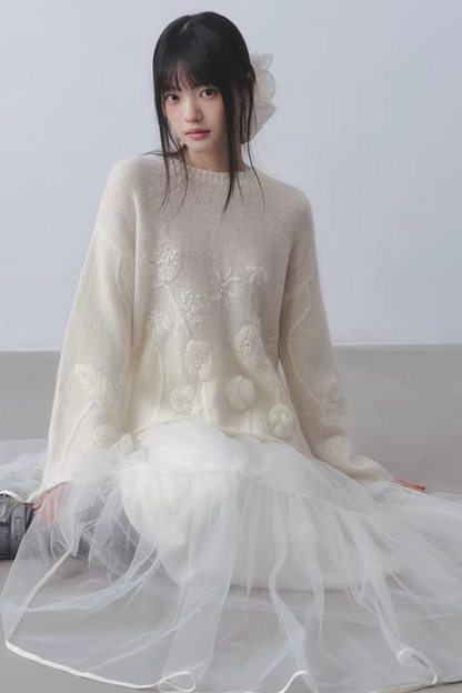 Snow Velvet Creamy Skirt