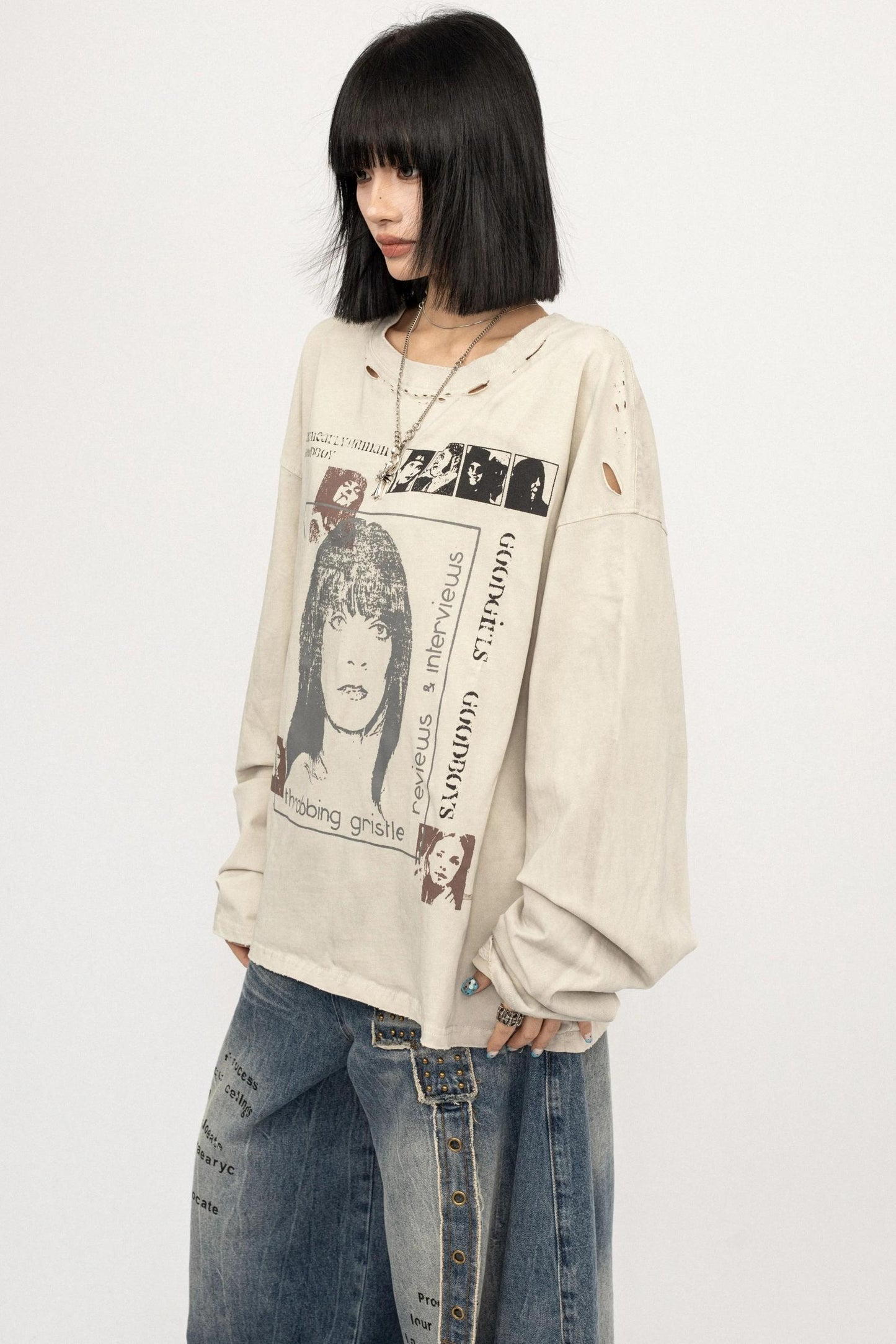 Lazy Retro Long Sleeve Top