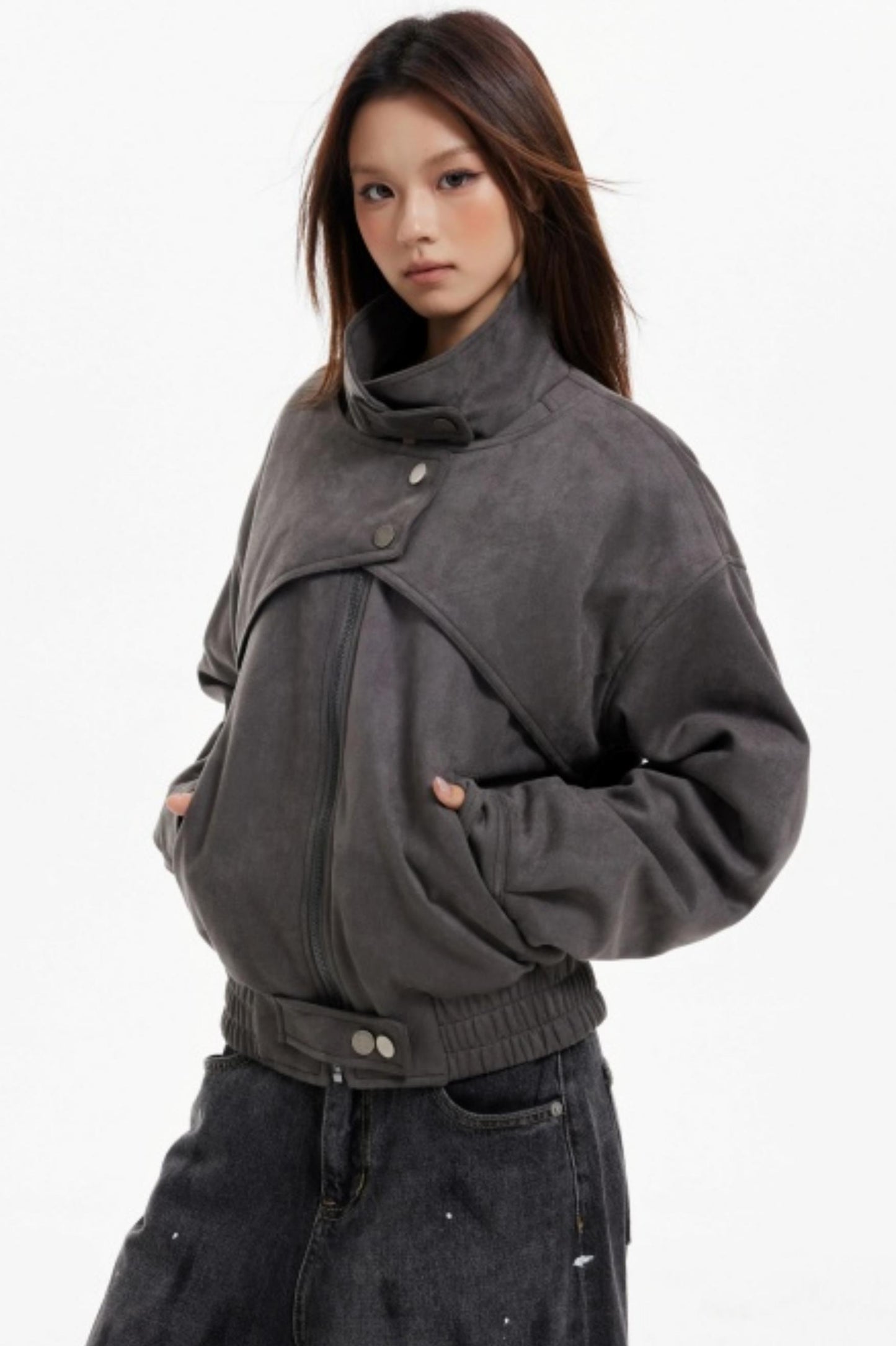 Vintage Lapel Loose Cargo Jacket