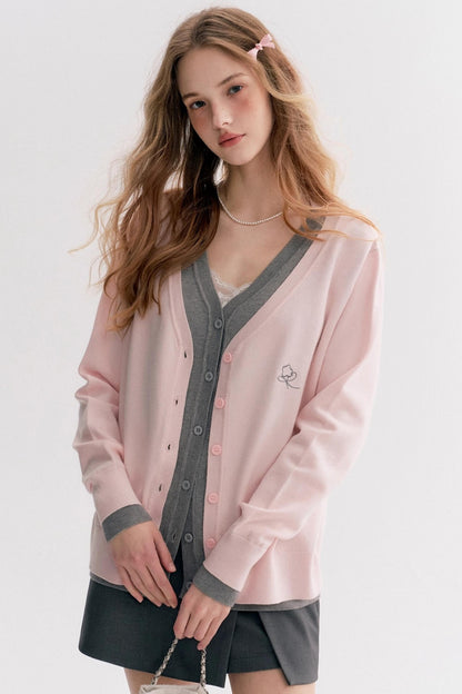 Soft Pink V-Neck Sweater