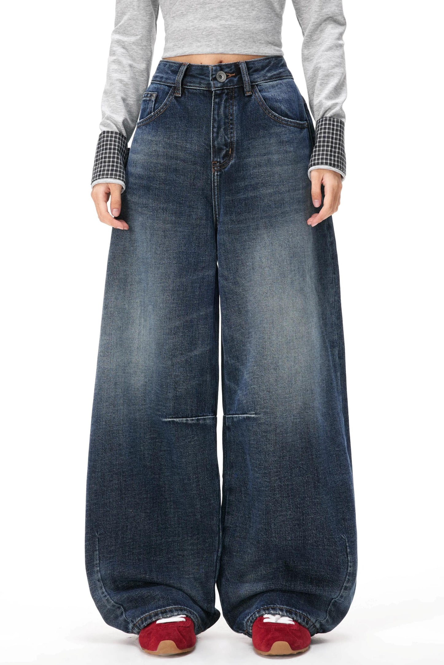 Retro Washed Velvet Scimitar Jeans
