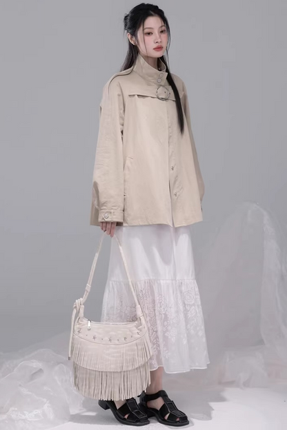 White Mist Gradient Skirt