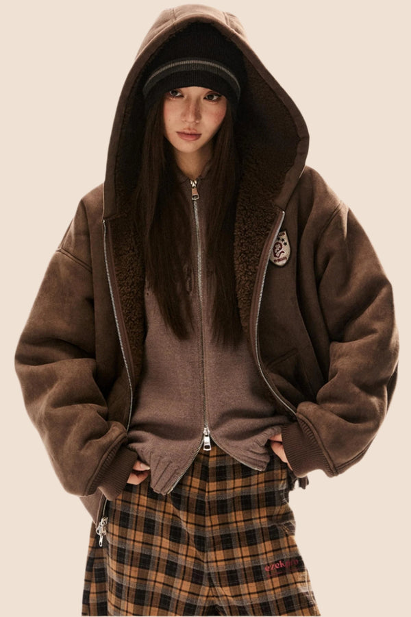 Reversible Suede Lambswool Coat