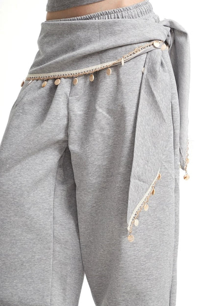 Wide-Leg Sweatpants