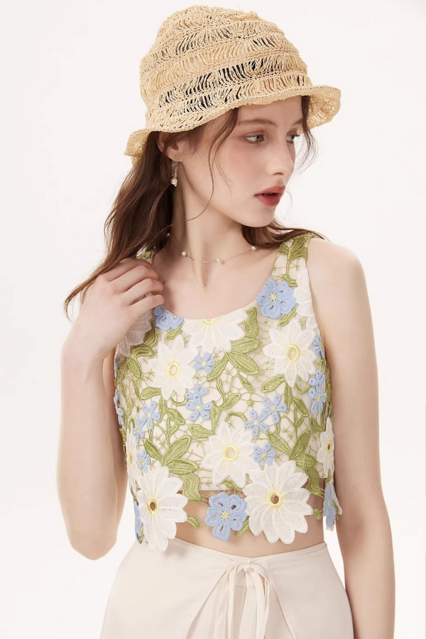 Camisola de Verano Bordada