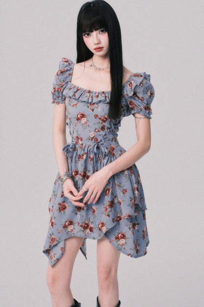 Deconstructed Square Collar Dress