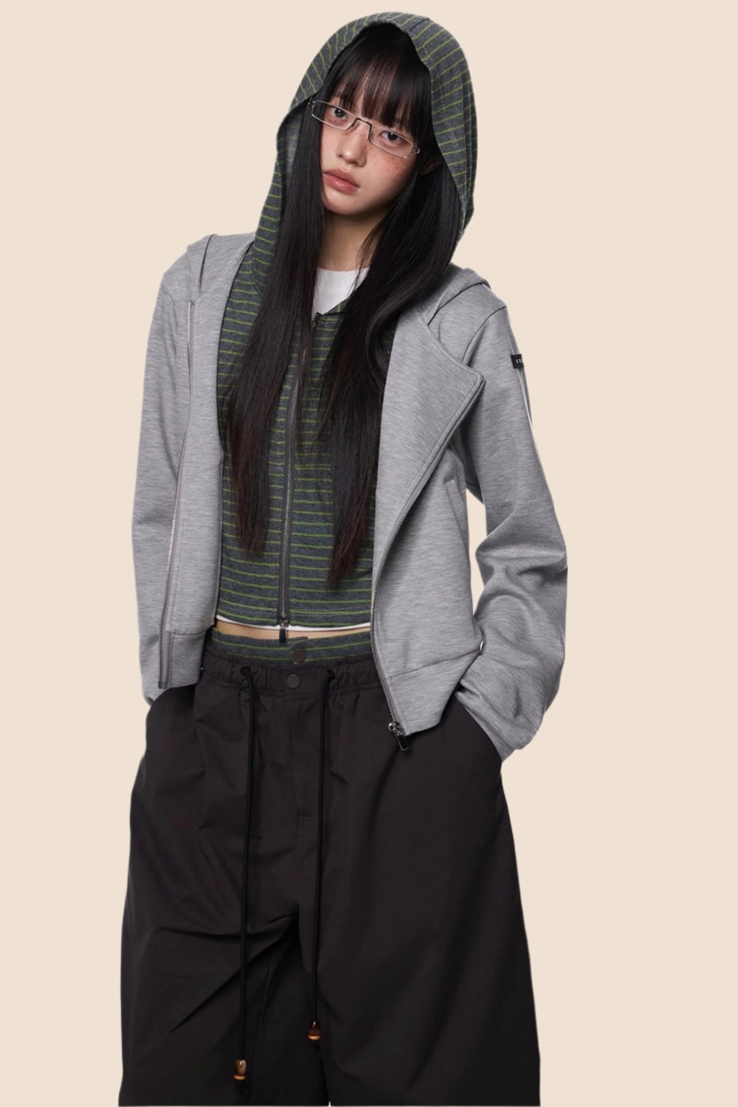 Cropped Patchwork Cardigan