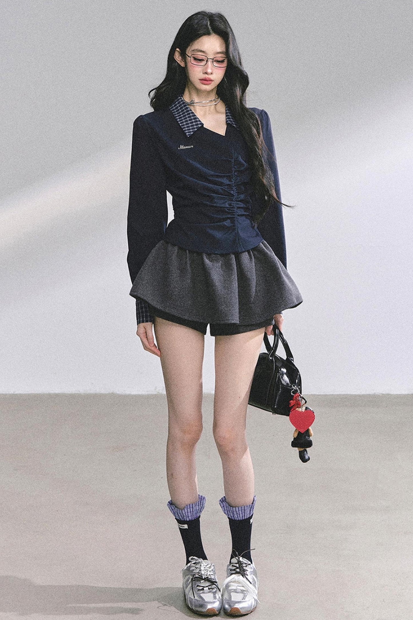 Slimming Blue Plaid Shirt