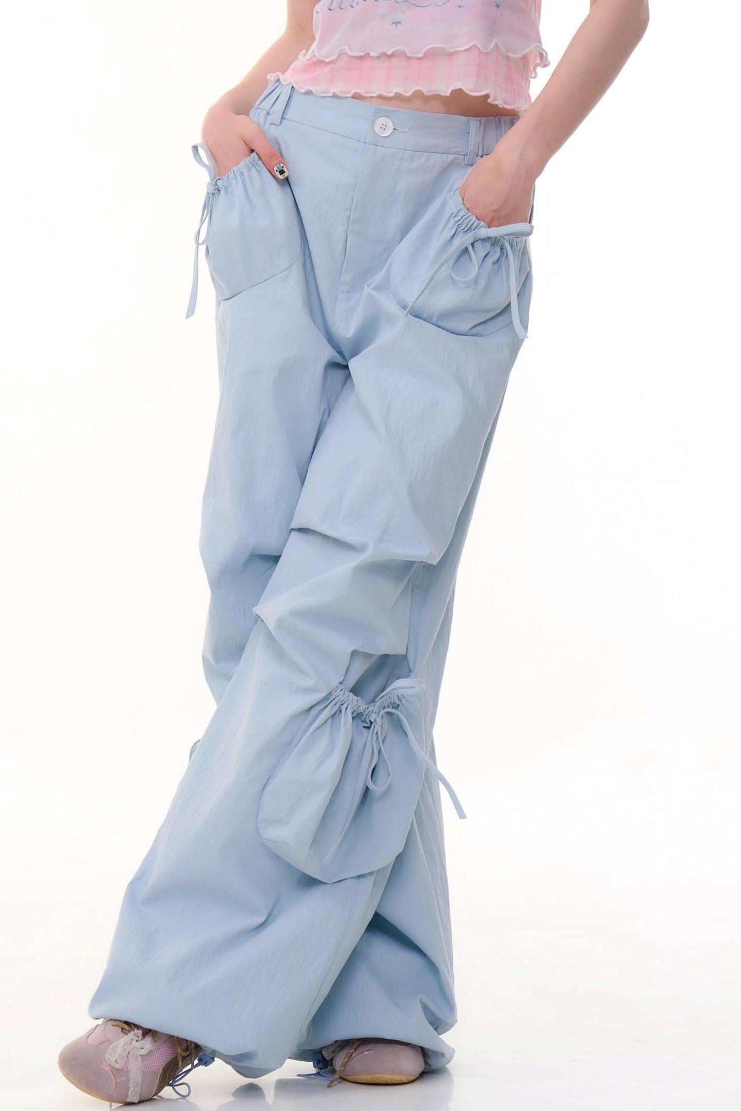 High-Waisted Wide-Leg Trousers