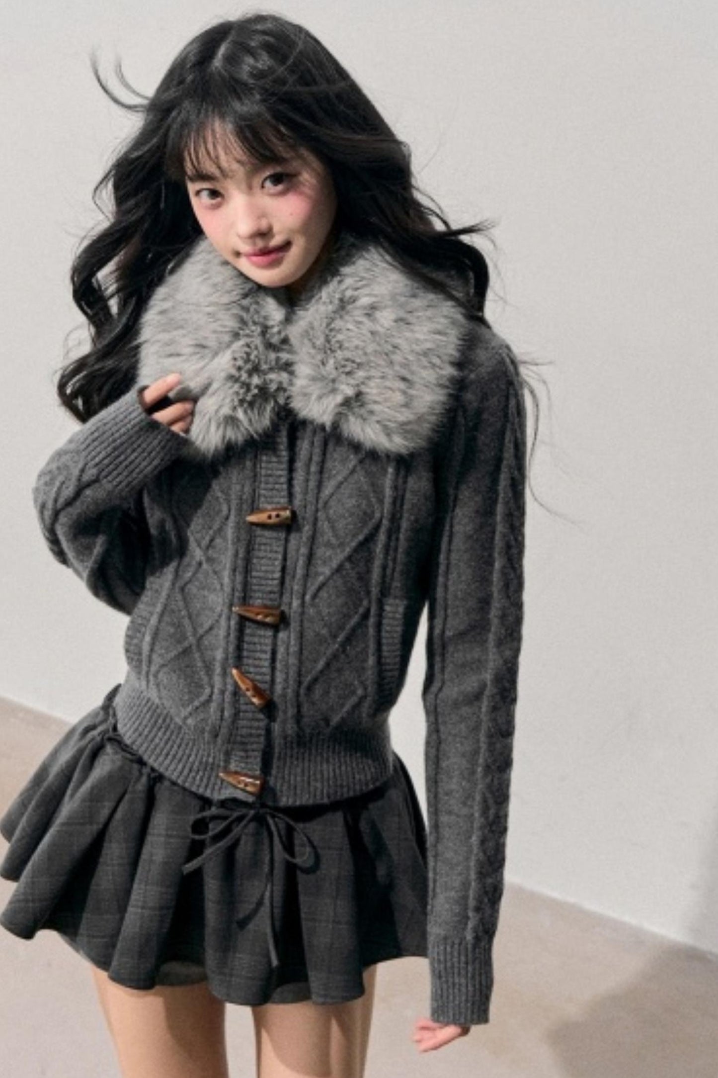 Knit Horn Button Cardigan