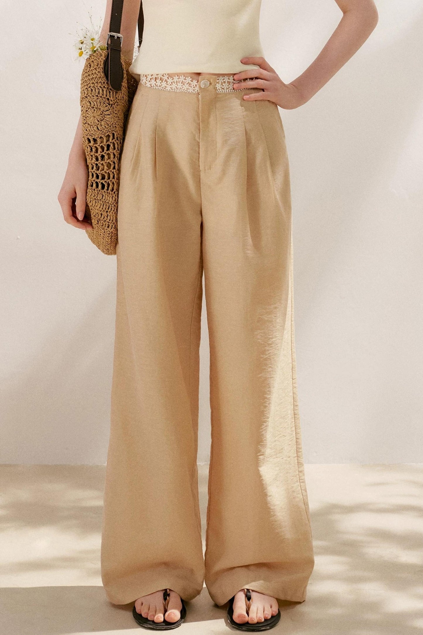 Tencel Linen Lace Pants