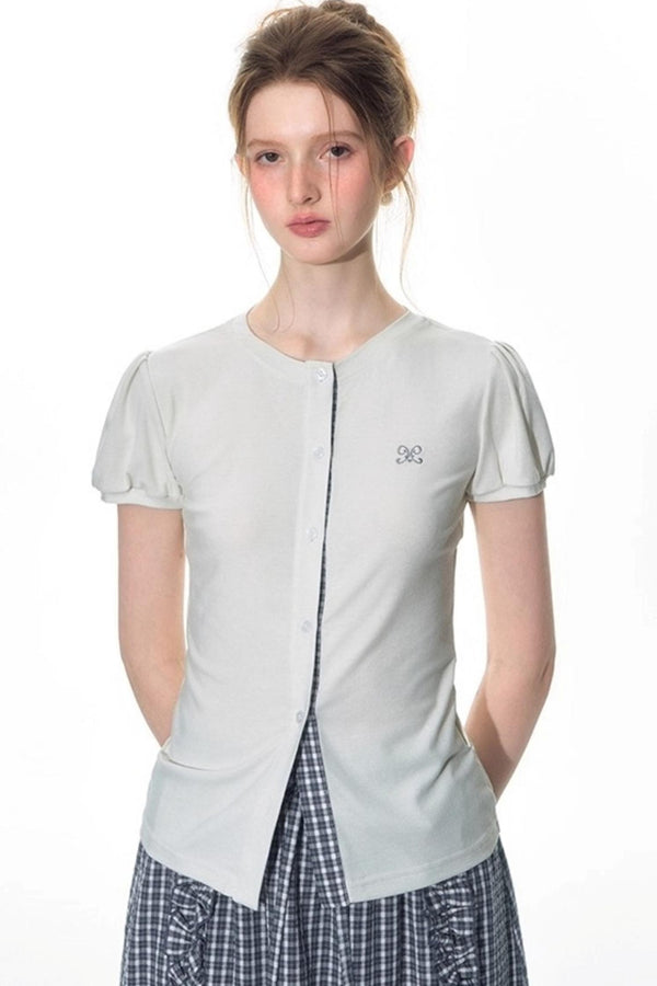 Original Slim Short Sleeve  Plaid Panelled Skirt Set-Up