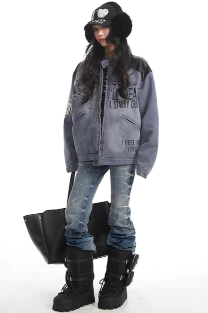 American Retro Blue Denim Jacket