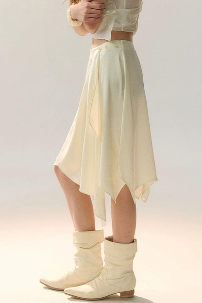 White Lace Wrap Skirt