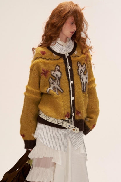 Cute Butterfly Fawn Cardigan