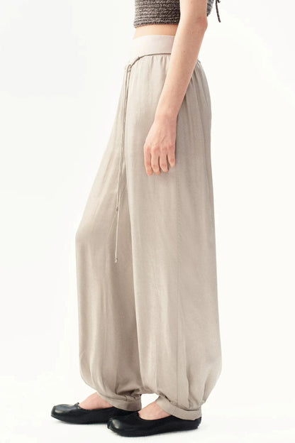 Silk Satin French Pants