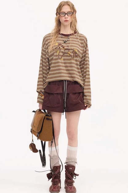 Pony Rope Embroidered Striped T-Shirt