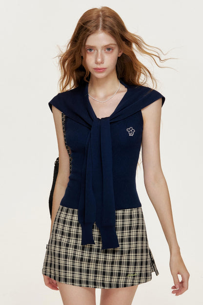 Navycore Tencel Yarn Cape Set