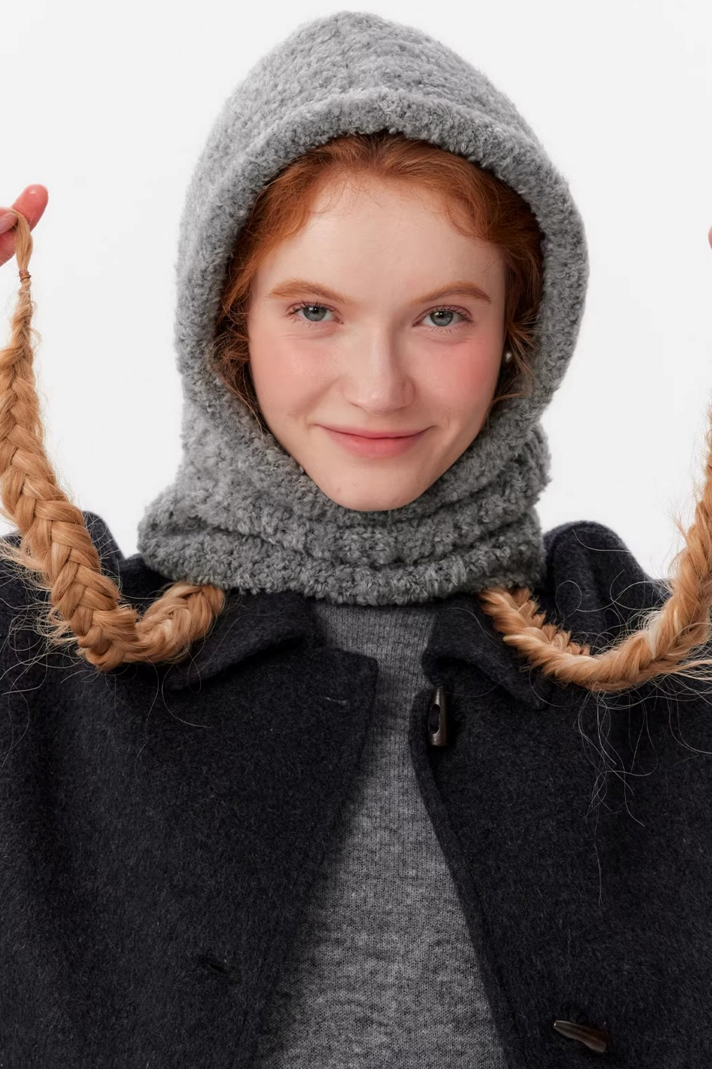 Curly Knit Wool Balaclava