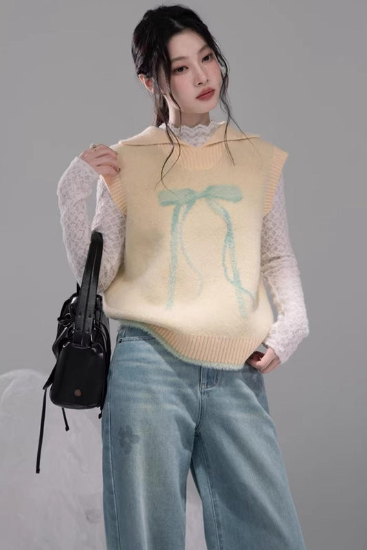 Gilet en maille jour de printemps lumineux