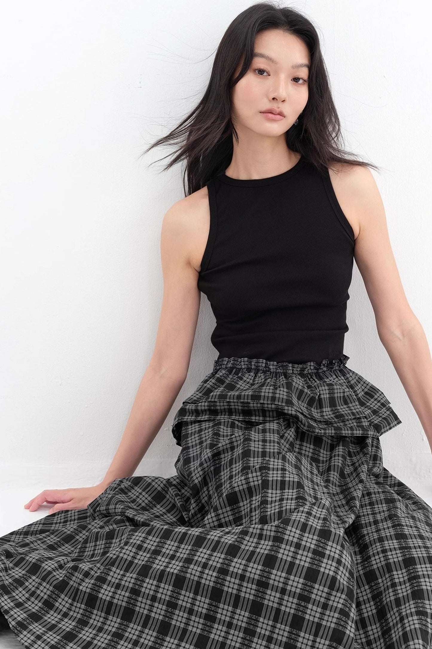 V-Lace Patchwork A-Line Dress