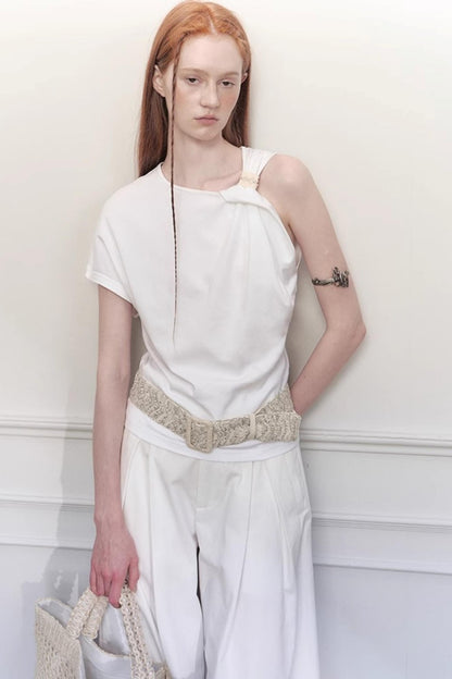 Twisted Cloud Shoulder Tee