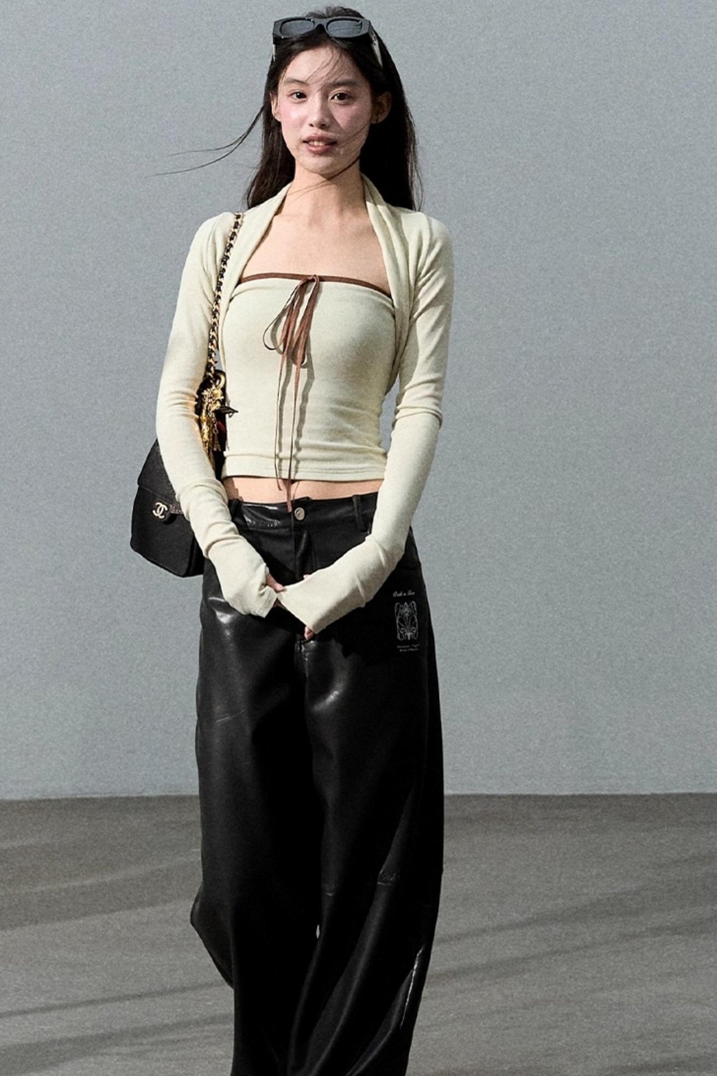 Fall Bandeau With Cardigan Set