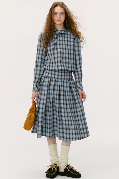 Vintage Diagonal Placket Strap French Shirt